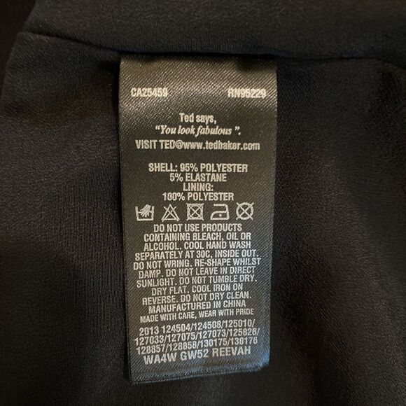 Ted Baker London Black Pink Rhinestones Zipper Back‎ Sleeveless Shift Dress - 3 - Picture 15 of 16